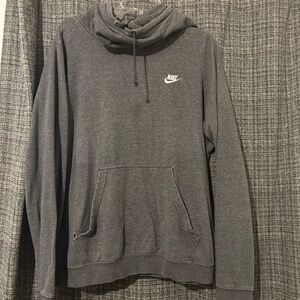 Nike grey cowl neck hoodie